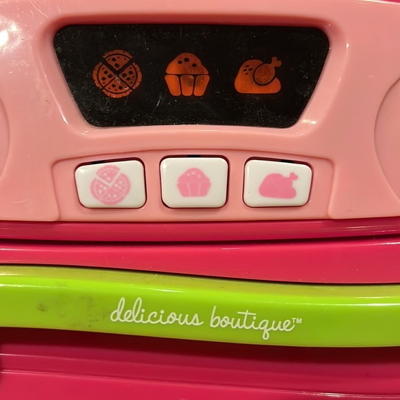 Rare Delicious Boutique kids mini toy oven pink lights sounds TESTED, WORKS EUC - Picture 2 of 4